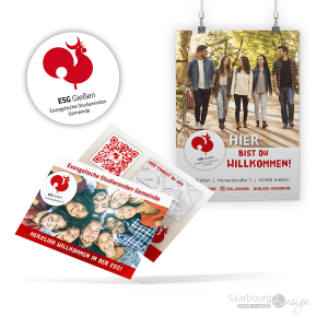 Darstellung von Flyer und Plakat der ESG Gießen