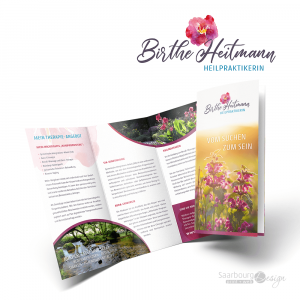Darstellung des Infoflyers der Heilpraktikerin Birthe Heitmann
