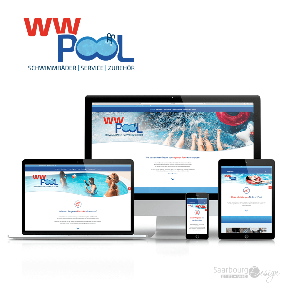 Darstellung der Webseite: www.ww-pool.de