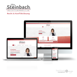 Darstellung des Webseite der Rechtsanwältin Uta Steinbach
