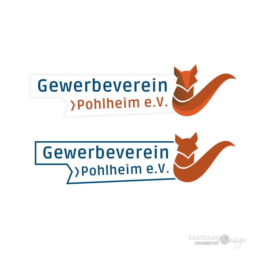 Darstellung des Logos des Gewerbevereins Pohlheim in zwei Ausführungen