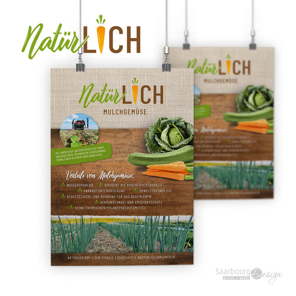 Darstellung des Plakats über Mulchgemüse von NatürLICH