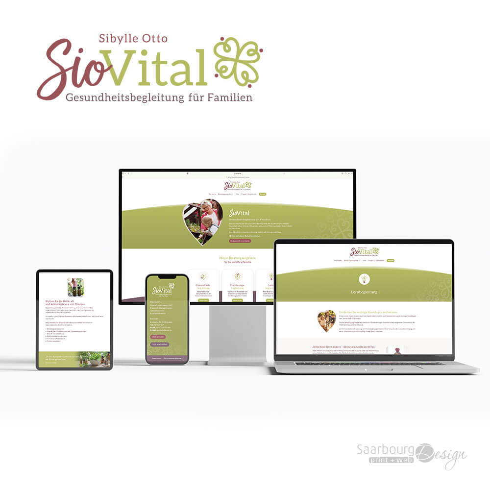 Darstellung der Webseite von SioVital – Sibylle Otto