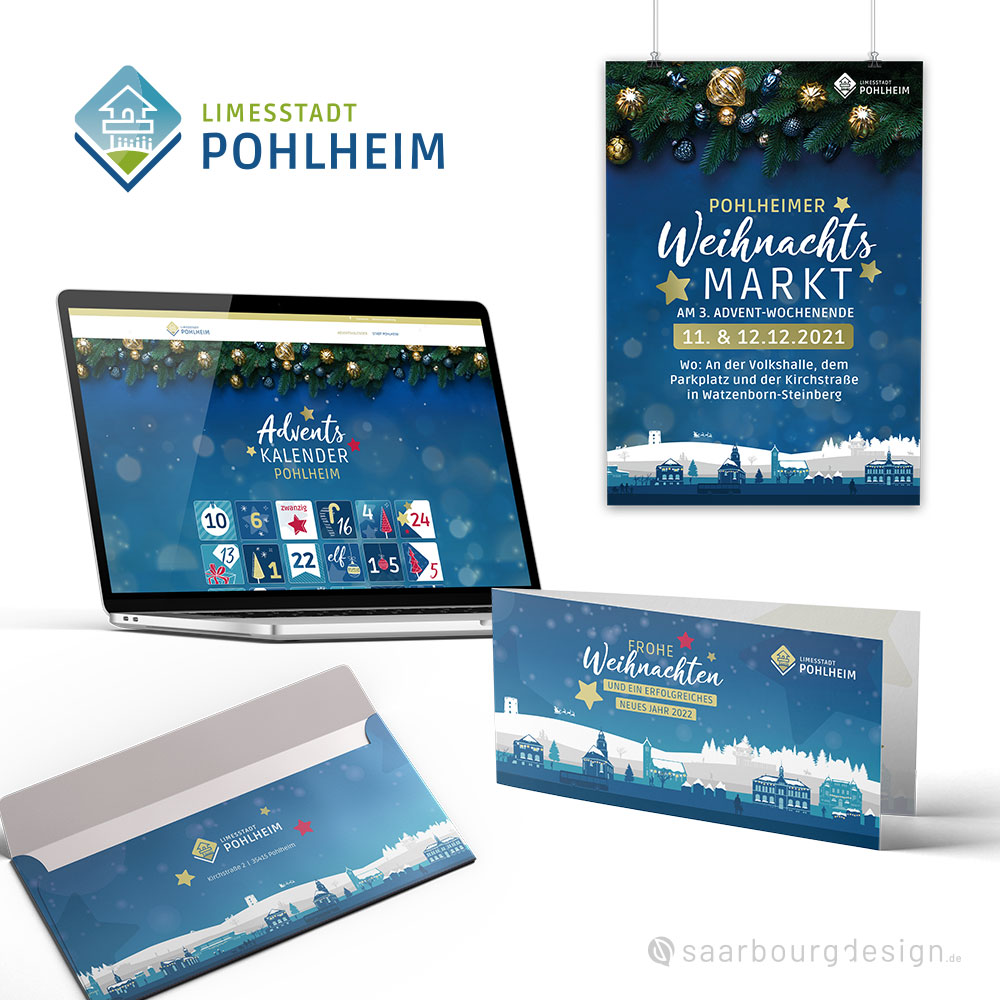 Weihnachtsprojekte der Stadt Pohlheim – Gestaltung von Website, Plakaten und Weihnachtskarten