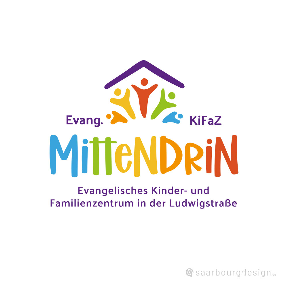 Buntes Logo für das evangelische Kinder- und Familienzentrum Gießen Mitte