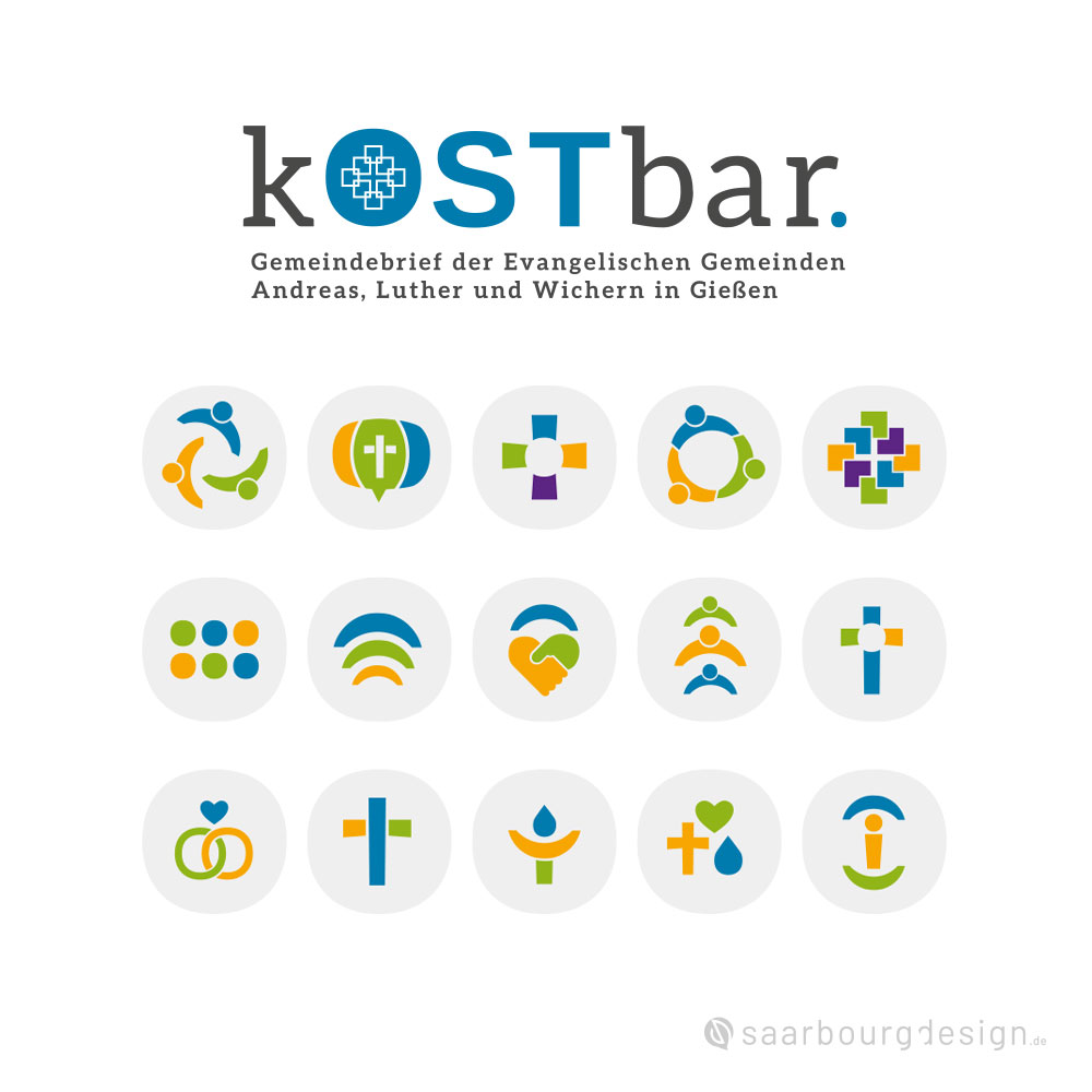Rubrikensymbole für den ev. Gemeindebrief Gießen Ost