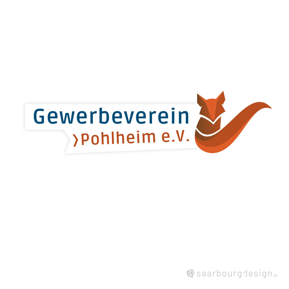 Modernes Logo des Gewerbeverein Pohlheim mit stilisiertem Fuchs
