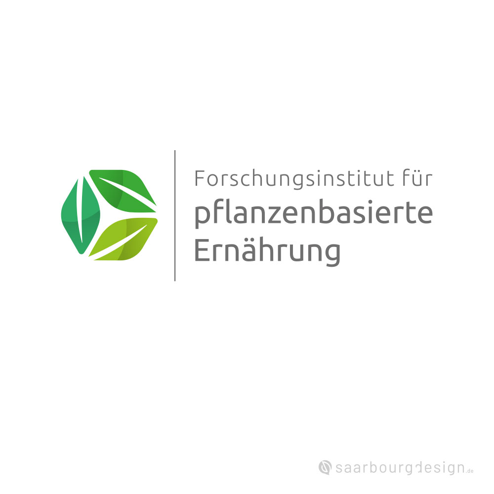 Logo des Forschungsinstituts für pflanzenbasierte Ernährung mit stilisierter Blatt-Bildmarke