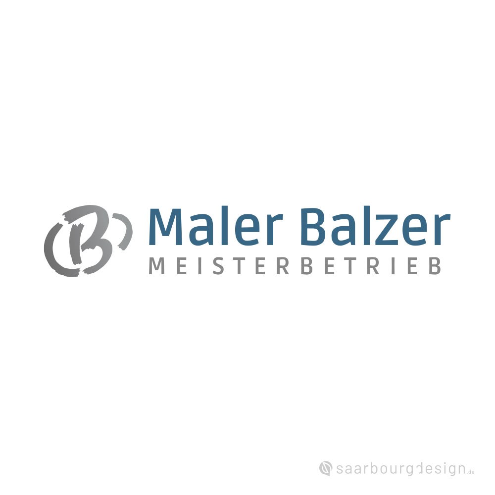 Logo Maler Balzer mit Initiale B in Pinselstrich-Optik