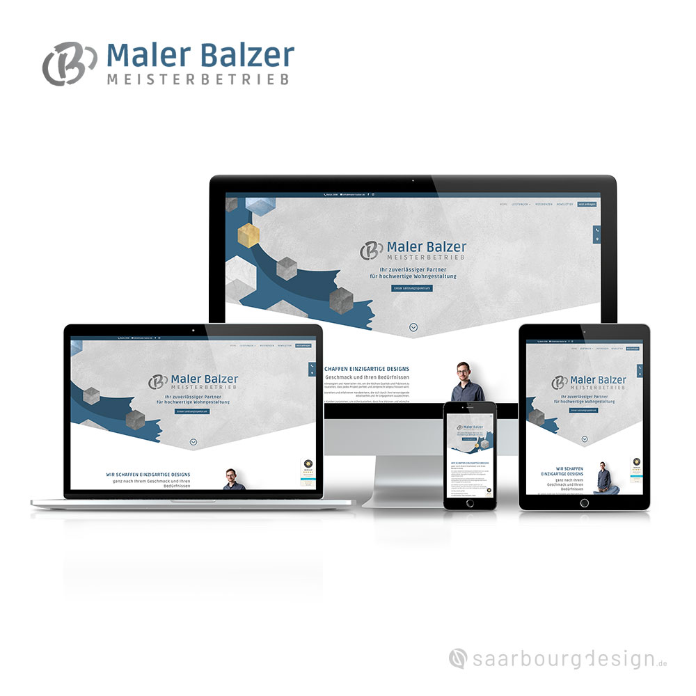 Responsive Website für Maler Balzer mit modernem Layout