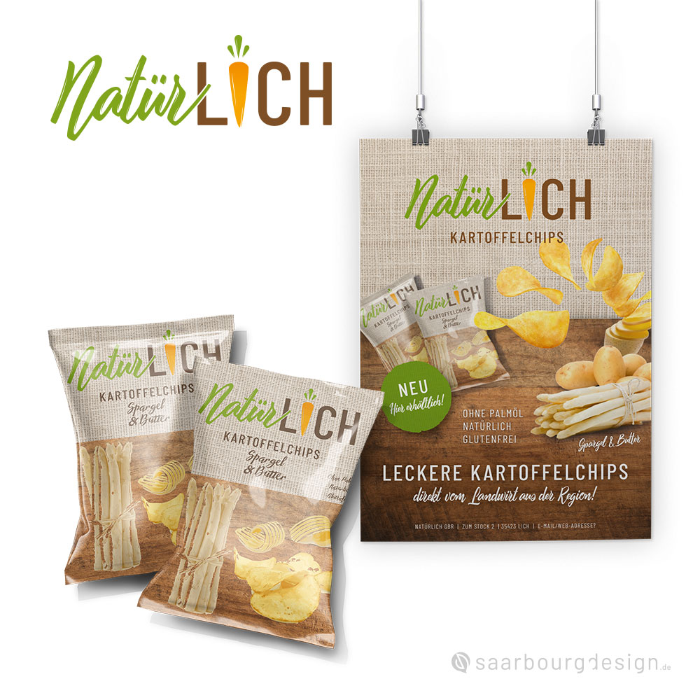 Kartoffelchips-Werbeplakat der Marke NatürLICH