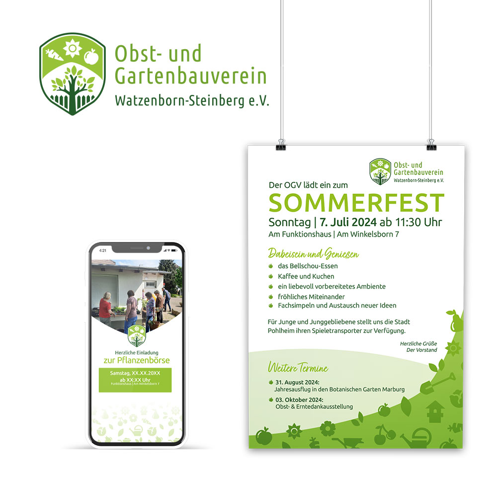 Einladung zum Sommerfest und zur Pflanzenbörse des Obst- und Gartenbauverein Watzenborn-Steinberg e. V.