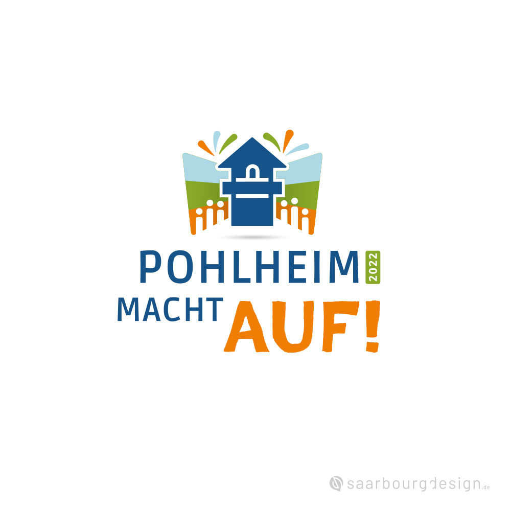 Logo der Aktion „Pohlheim macht auf“ mit offener Tür