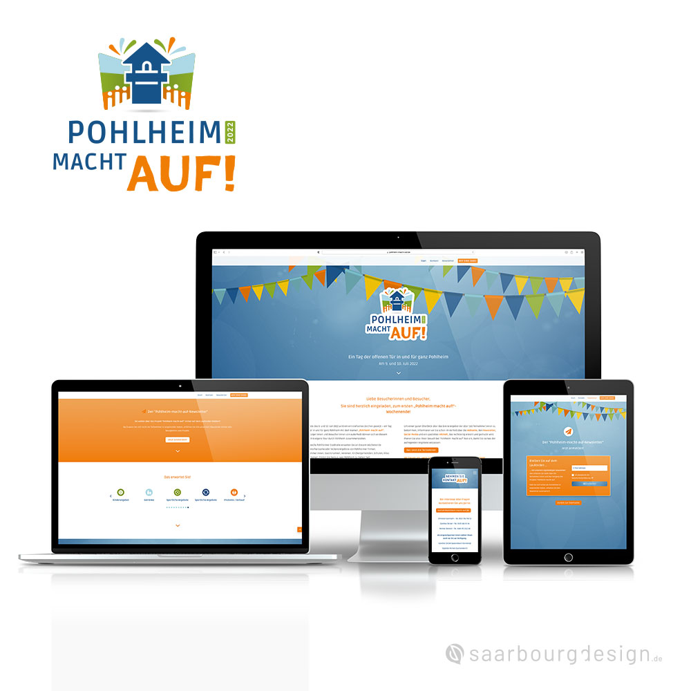 Webseite der Aktion „Pohlheim macht auf“ mit Infos zu Veranstaltungen, Teilnehmer*innen und Initiatoren