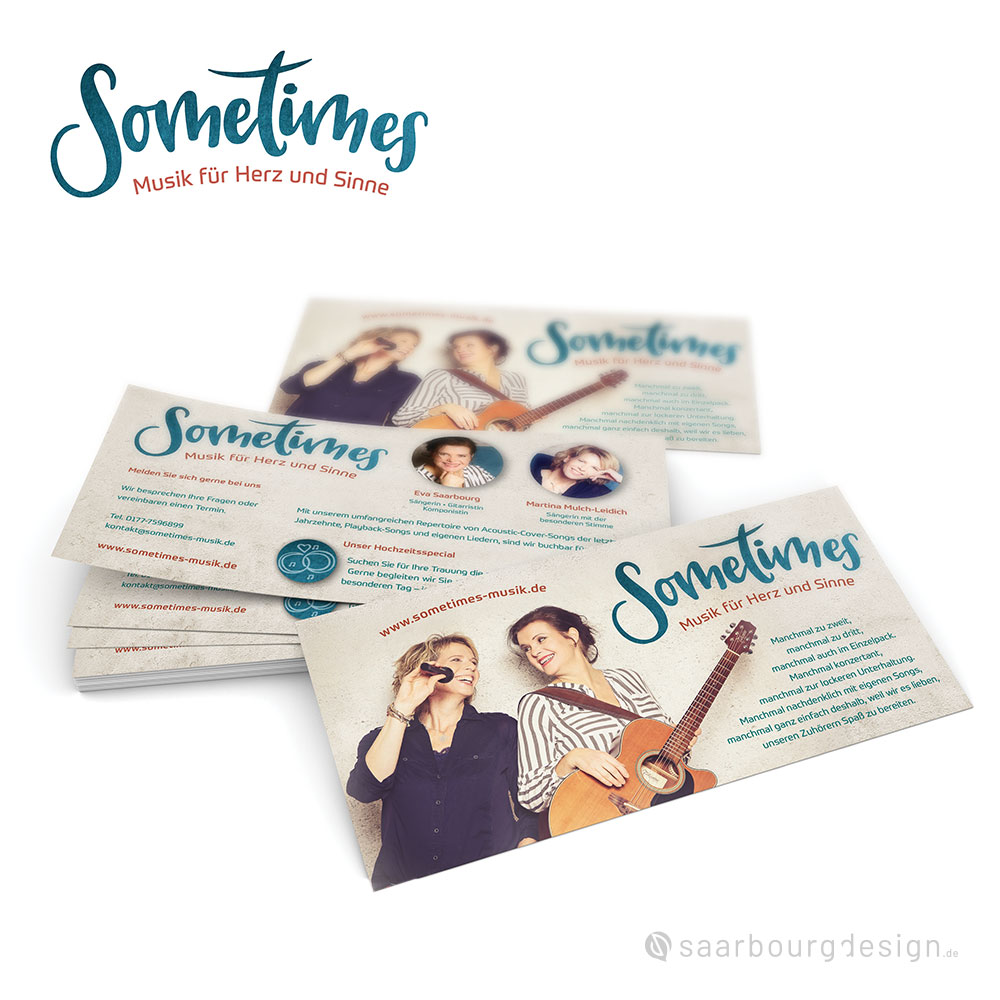 Darstellung des Infoflyers des Musik-Duos Sometimes