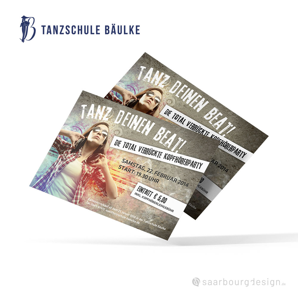 Darstellung von Flyern der Tanzschule Bäulke