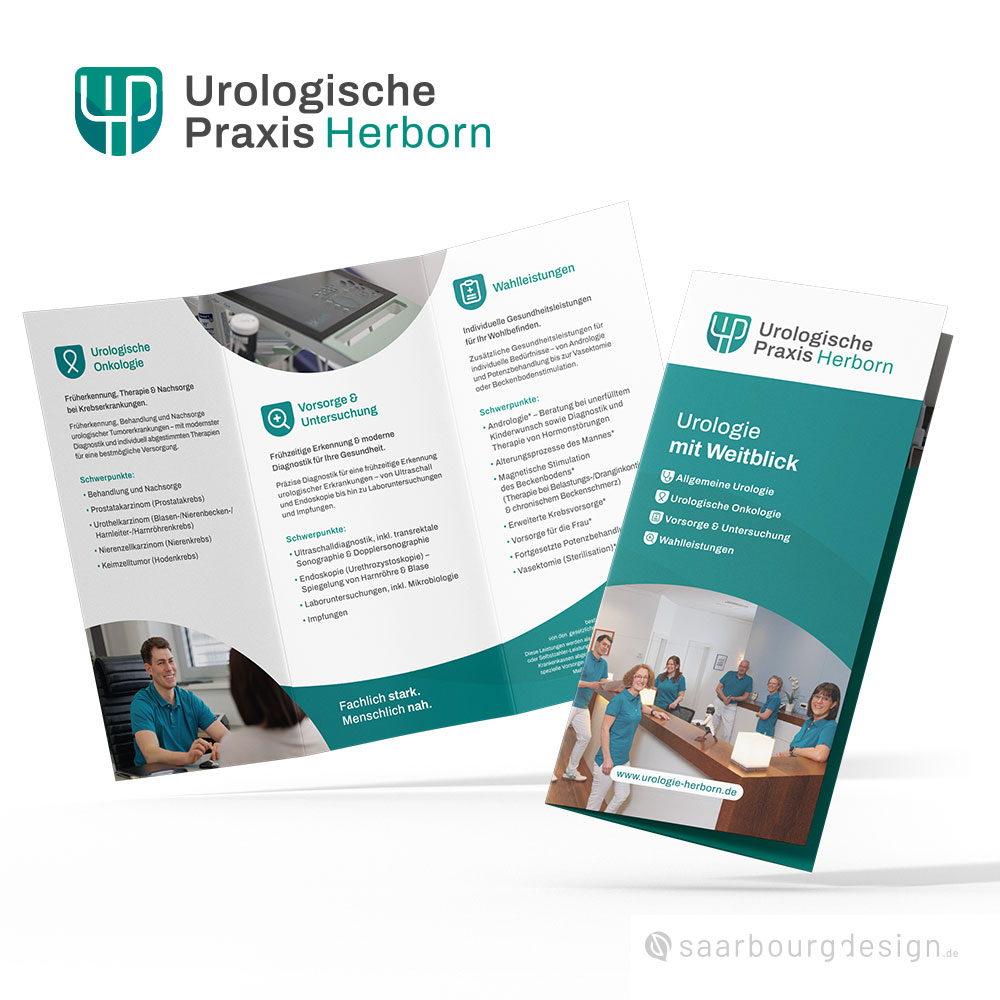 Infoflyer der Urologischen Praxis Herborn mit Leistungsübersicht